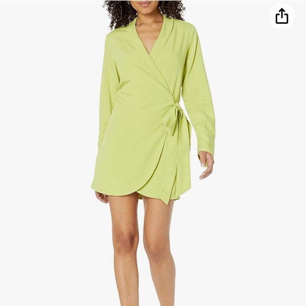 NWT Paige Desorbo The Drop Lime Green Wrap Dress Small NEW